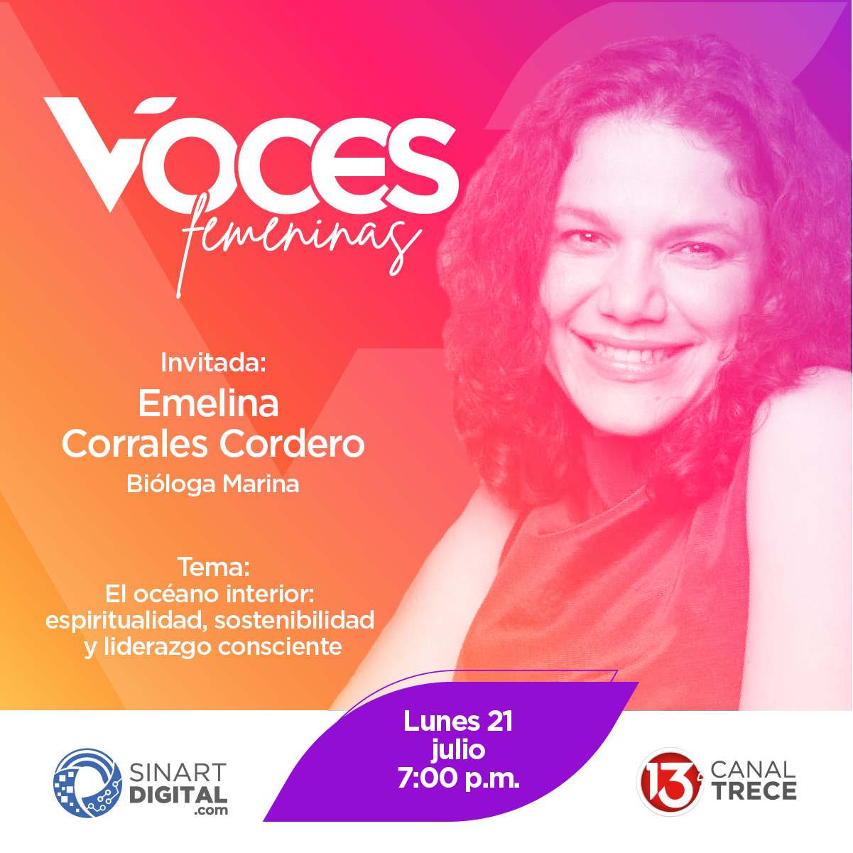 Emelina Corrales Cordero, Bióloga Marina
