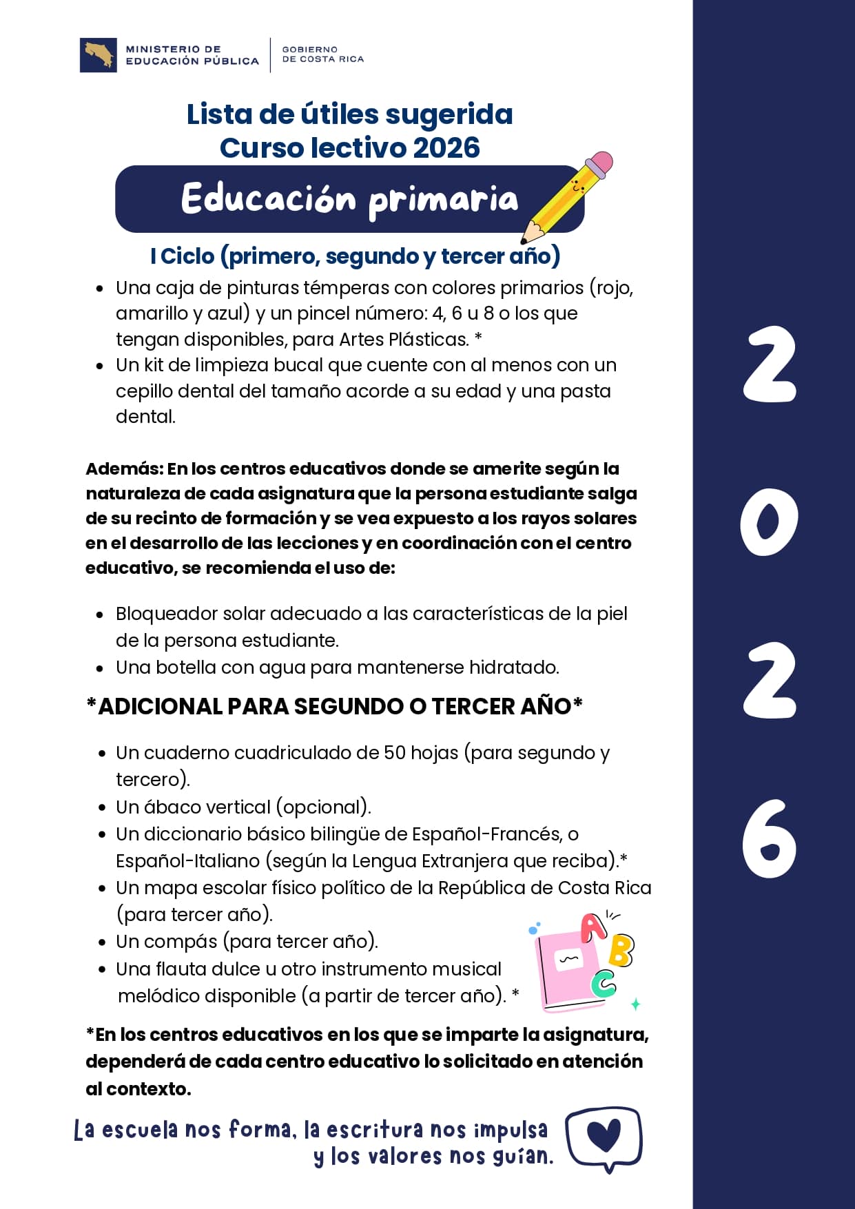 02 utiles Primaria  I Ciclo primero segundo tercer ano