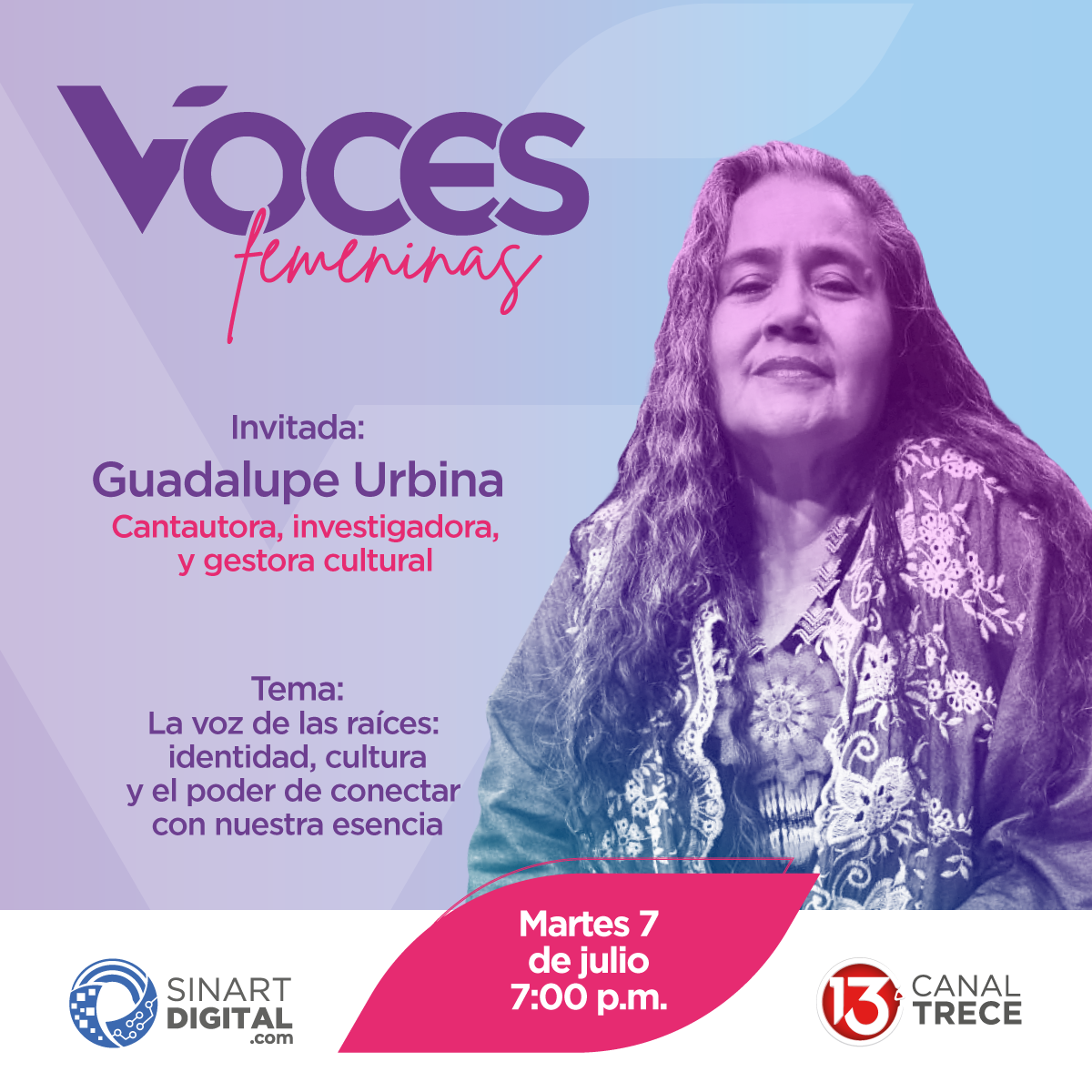 Guadalupe Urbina, cantautora, investigadora y gestora cultural Guadalupe Urbina, cantautora, investigadora y gestora cultural