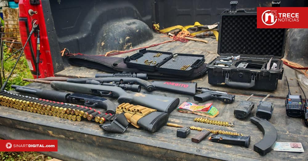 Autoridades decomisan arsenal de armas de fuego en zona fronteriza de Sarapiquí