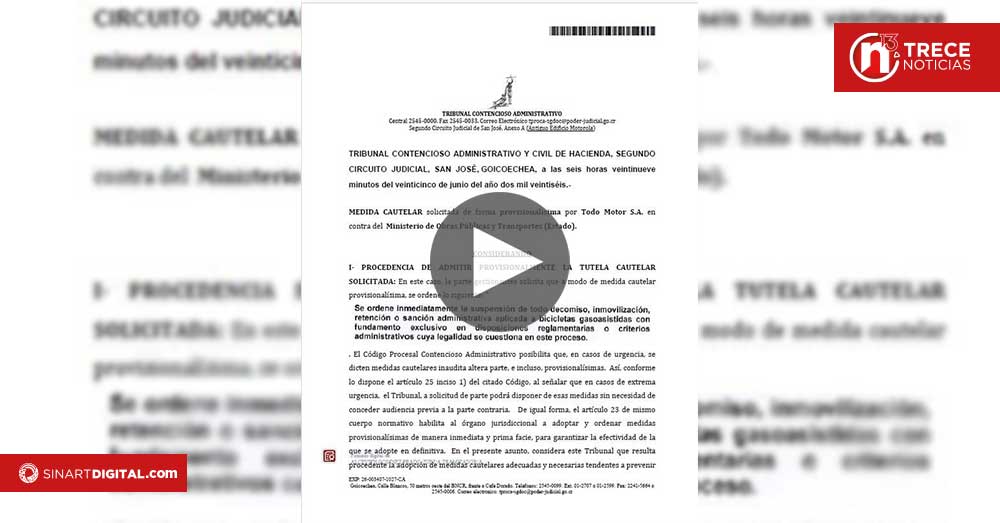 Tribunal frena decomisos y sanciones del MOPT contra bicimotos