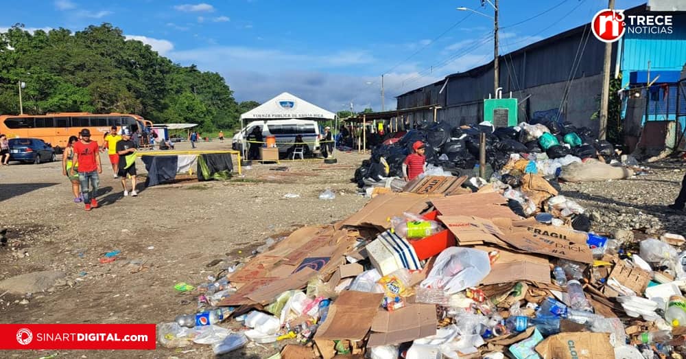 Albergues en Paso Canoas: Acumulación de basura afecta a migrantes y policías