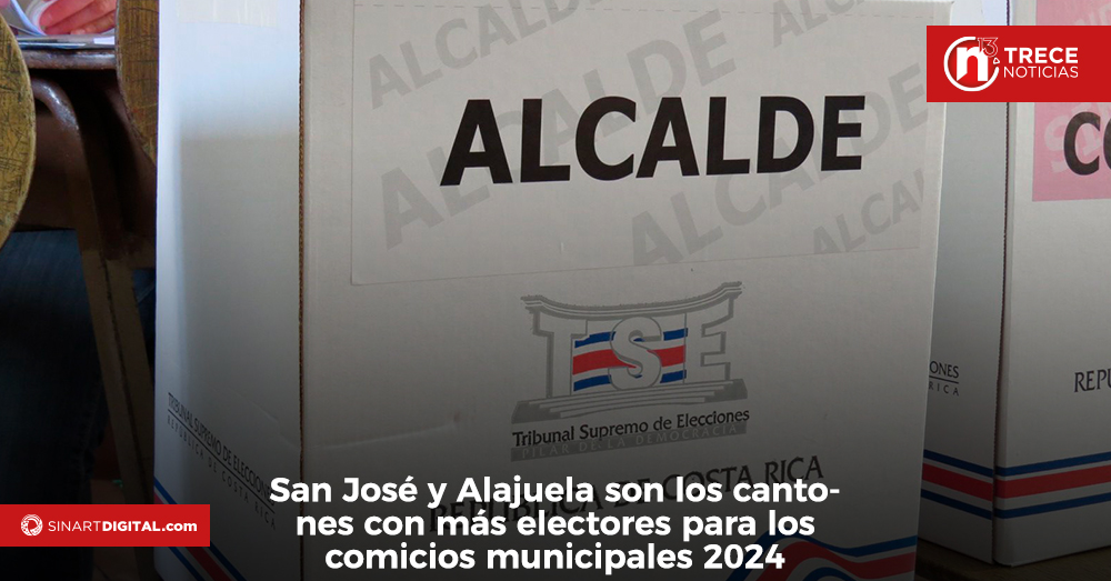 San José y Alajuela son los cantones con más electores para los comicios municipales 2024