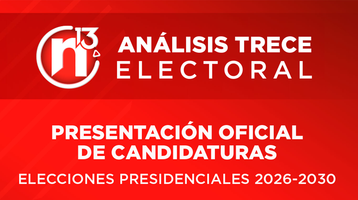 Análisis Trece Electoral | Candidaturas Presidencia de la República | 12 Enero 2026