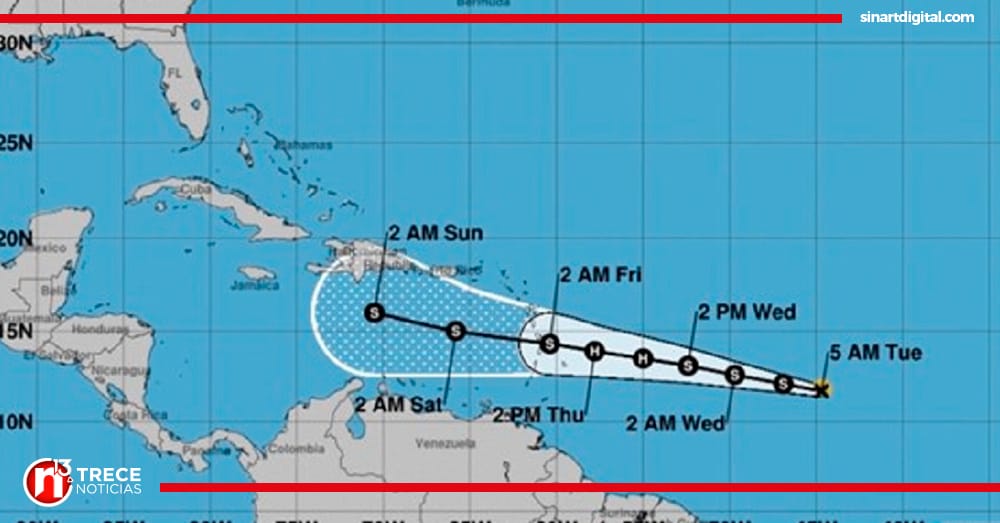 Tormenta tropical Bret se fortalece en marcha hacia las Antillas Menores