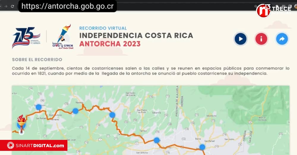 App le mostrará kilómetro por kilómetro la ubicación de la Antorcha de la Independencia 