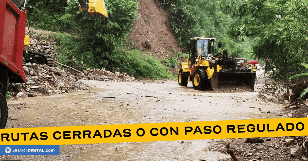 Rutas cerradas o con paso regulado Lunes 11 noviembre 2024 
