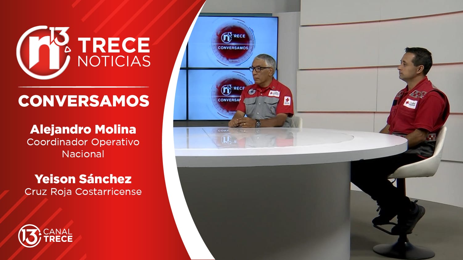 Conversamos con Alejandro Molina y Yeison Sánchez de la Cruz Roja Costarricense. 