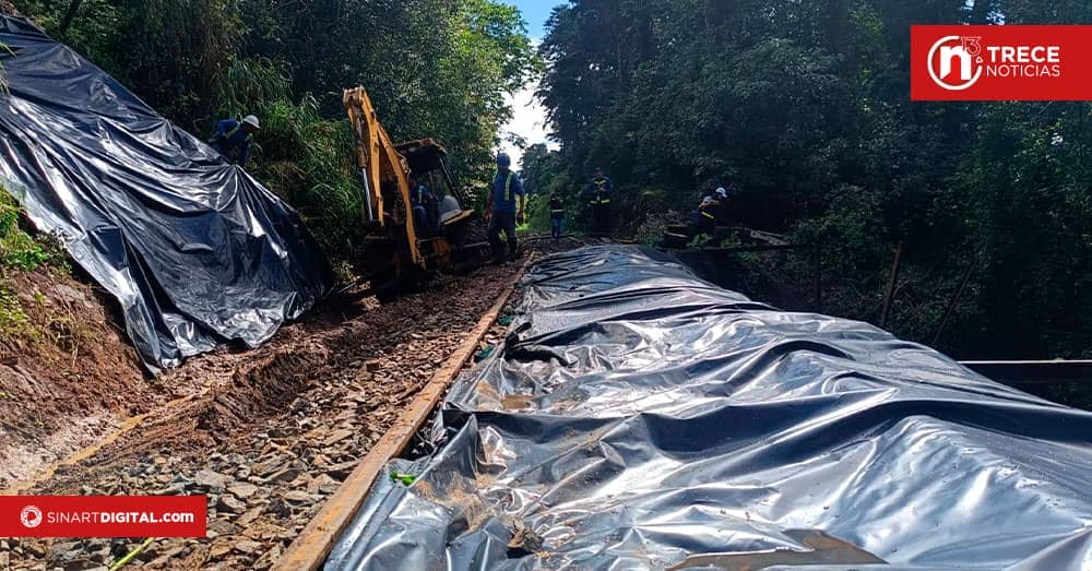 Incofer trabaja en la selección de empresa para reparar tramo afectado por derrumbe en Ochomogo