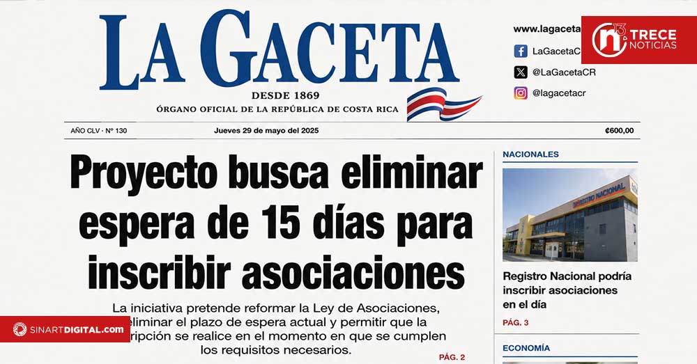 Proyecto busca eliminar espera de 15 días para inscribir asociaciones 