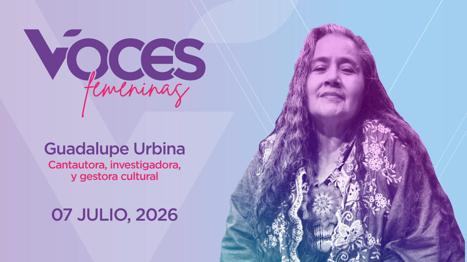 Guadalupe Urbina, cantautora, investigadora y gestora cultural 