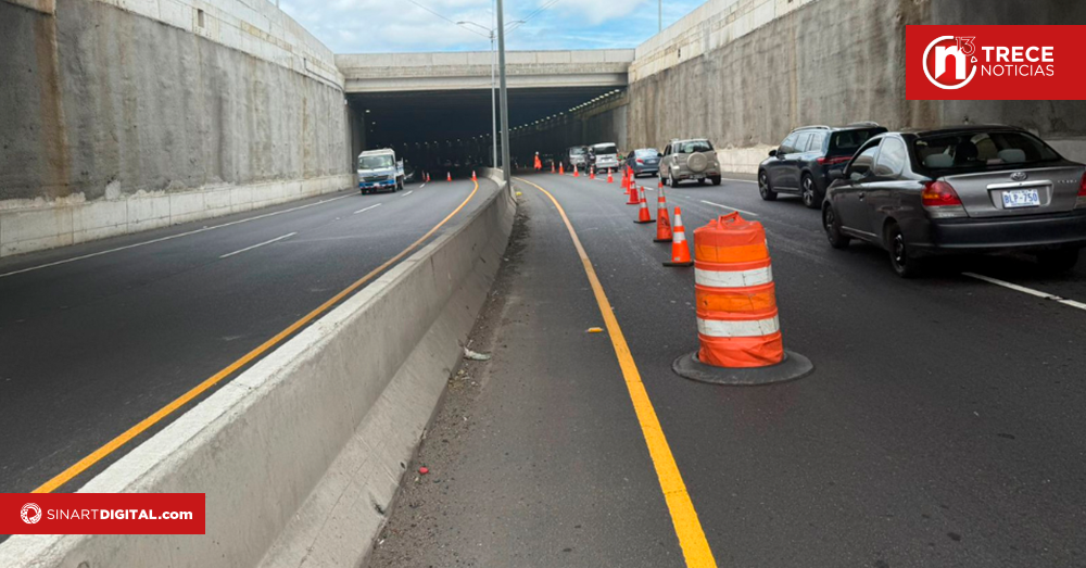 Cierres regulados en túnel de Circunvalación Norte por trabajos de iluminación hasta el 10 de abril