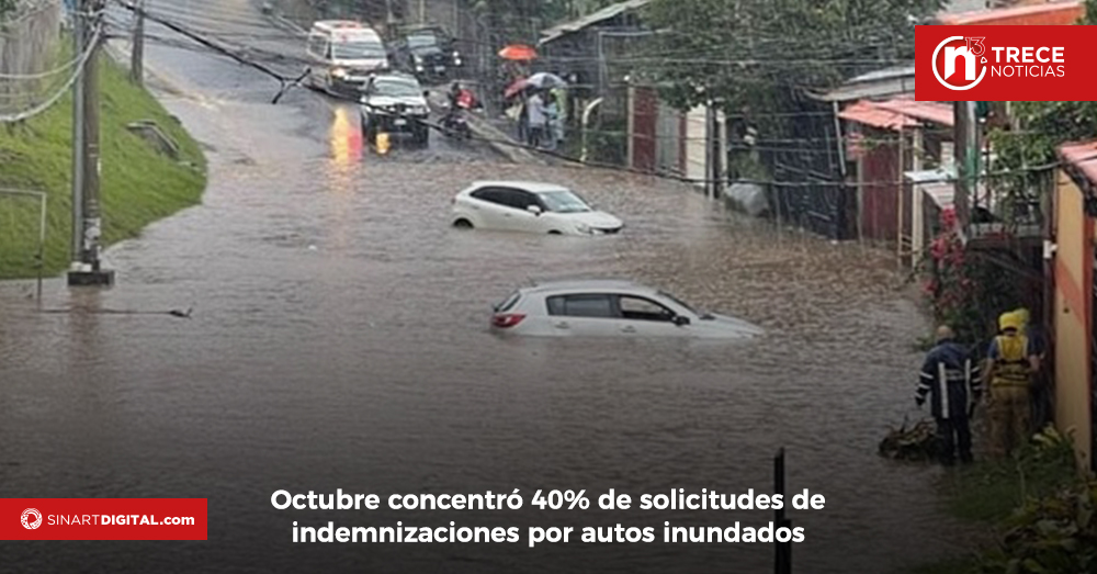 Octubre concentró 40% de solicitudes de indemnizaciones por autos inundados