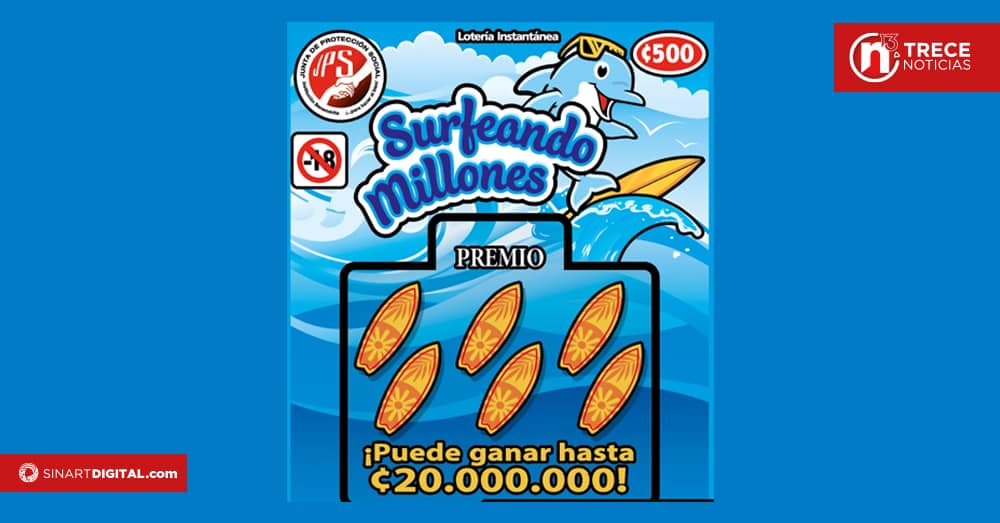 Lotería Nacional lanza nuevo juego instantáneo “Surfeando Millones”