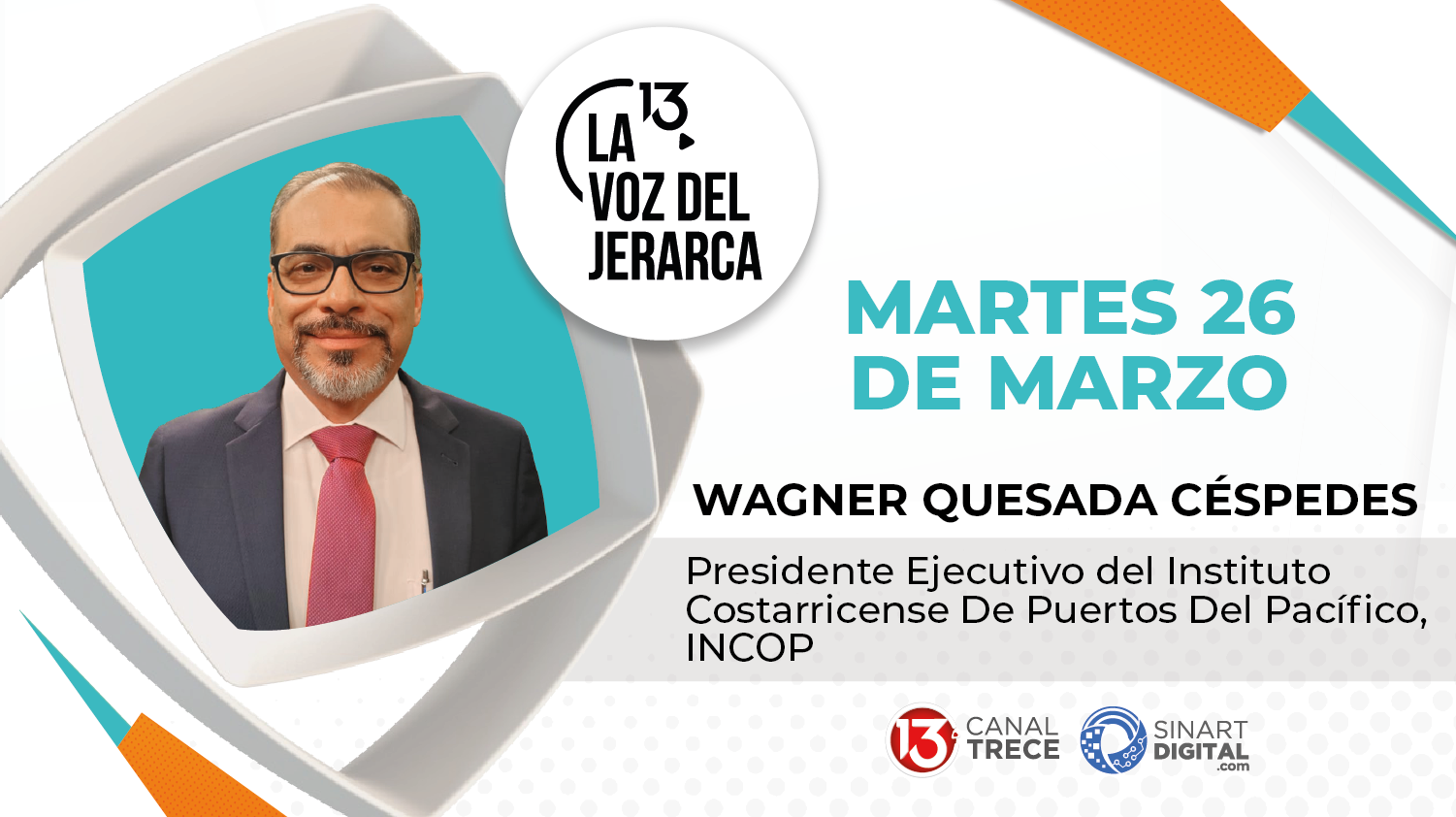 Wagner Quesada Céspedes, presidente Ejecutivo INCOP | La Voz del Jerarca.