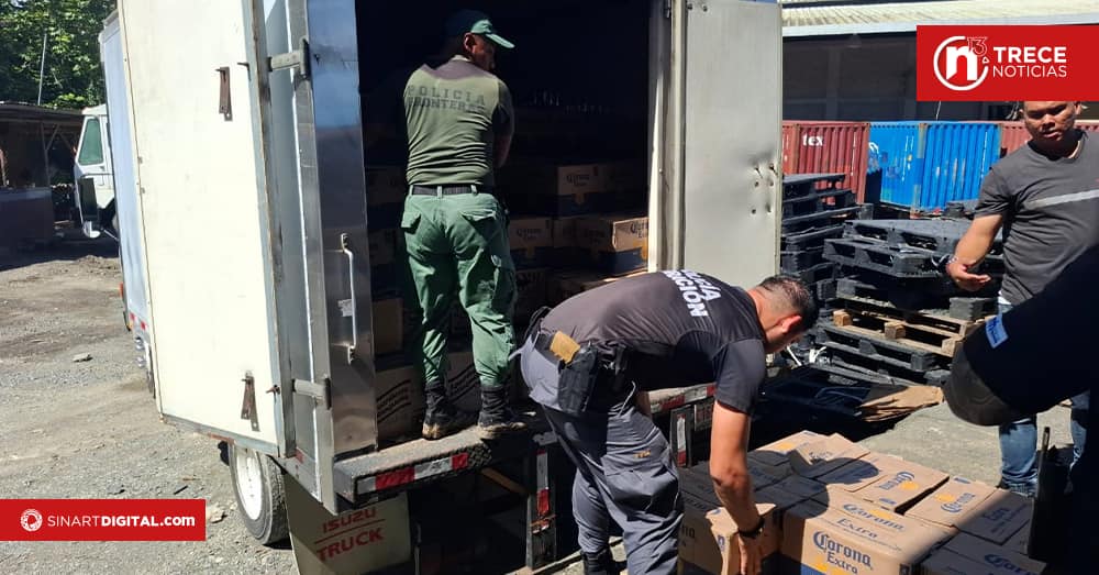 Policía de Fronteras decomisa 12 mil unidades de licor en Talamanca