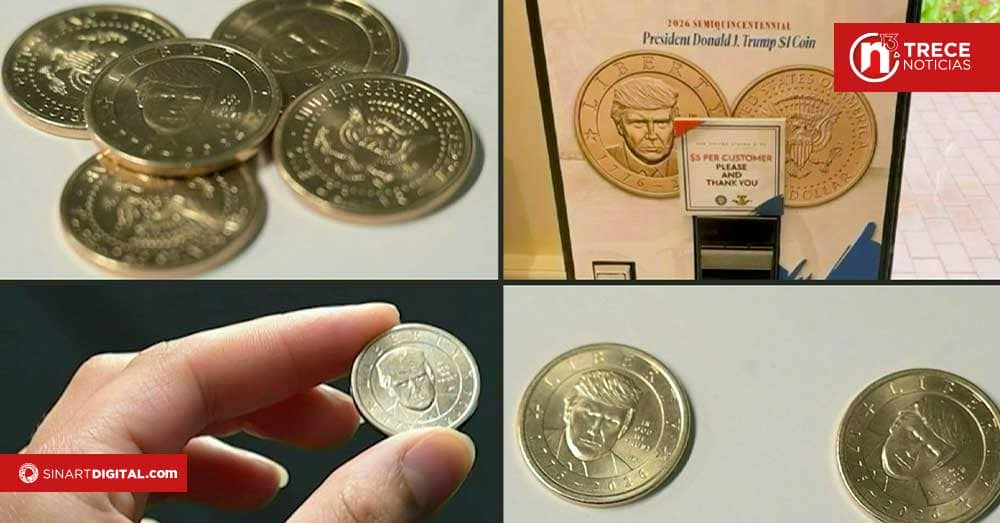 El Tesoro de EEUU emite moneda de 1 dólar con la cara de Trump