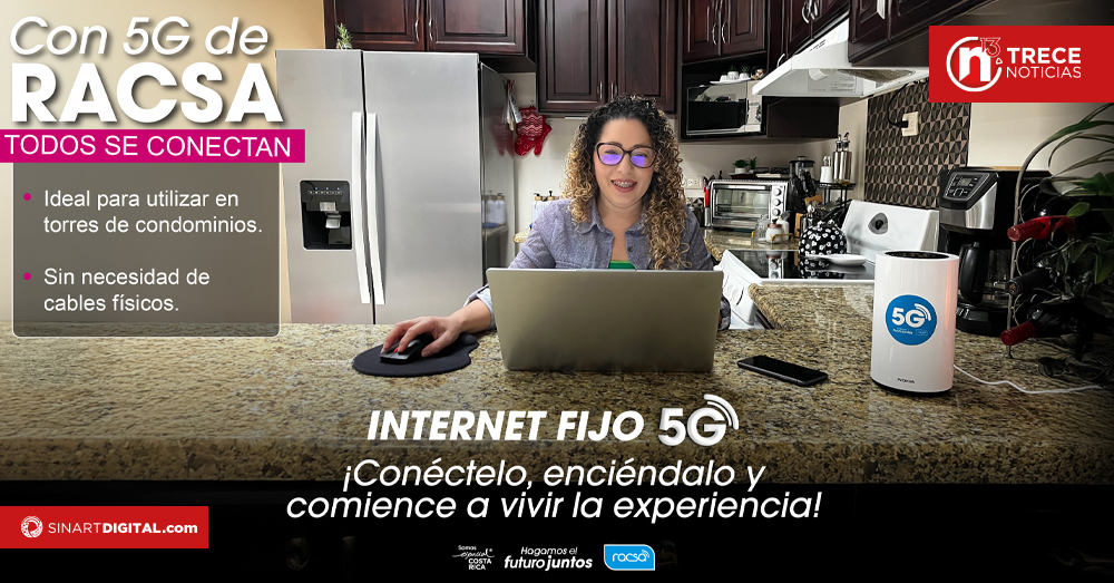 RACSA lleva el Internet Fijo 5G a los hogares y negocios costarricenses