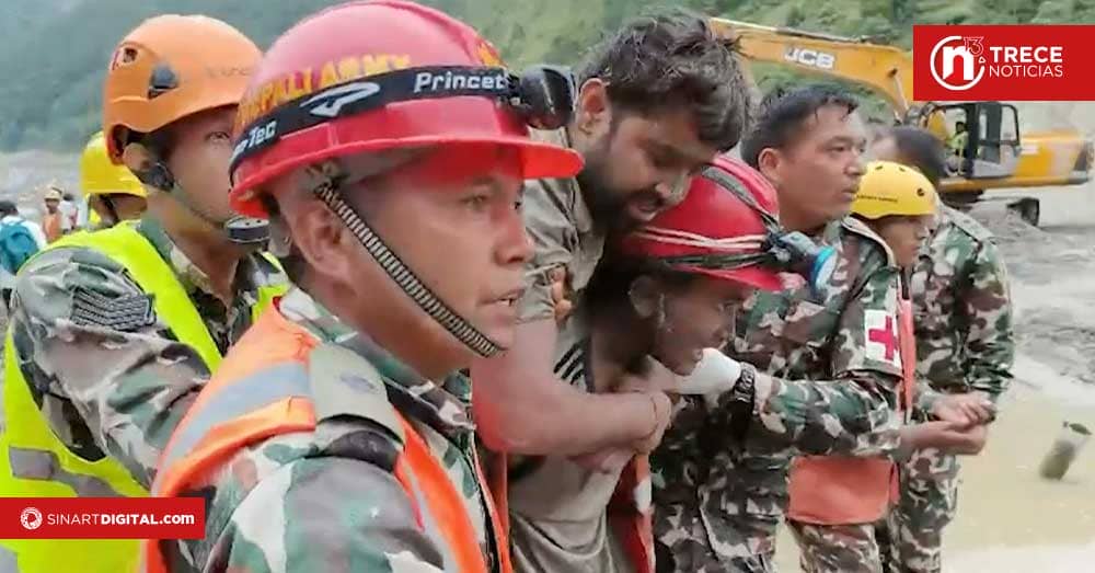 Rescatados en Nepal dos trabajadores que pasaron nueve días atrapados por el deslave