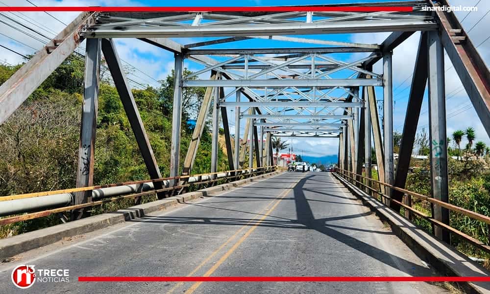 Este lunes iniciaron trabajos finales de puente sobre río Reventado
