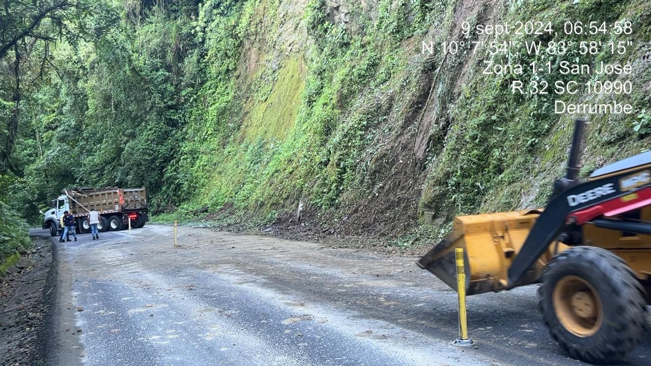 Ocho rutas nacionales tuvieron afectación producto de las lluvias del fin de semana