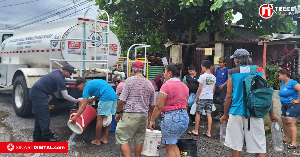 65 mil vecinos de Puntarenas están sin agua potable desde el domingo 