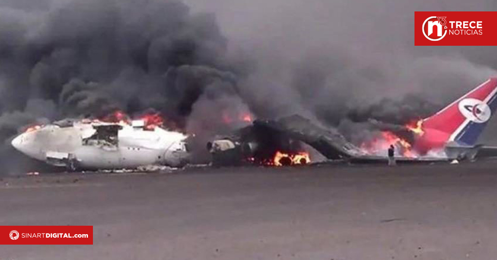 Bombardeos israelíes destruyen el último avión en el aeropuerto de Saná, en Yemen 