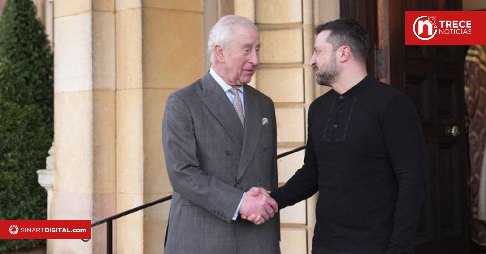 Zelenski se reunió con Carlos III en visita a Reino Unido para reforzar cooperación en defensa